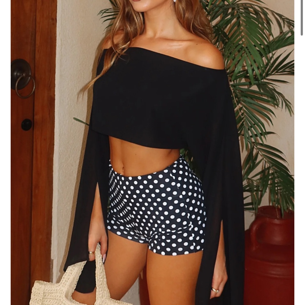 Black and White Polka Dot Women's Shorts
